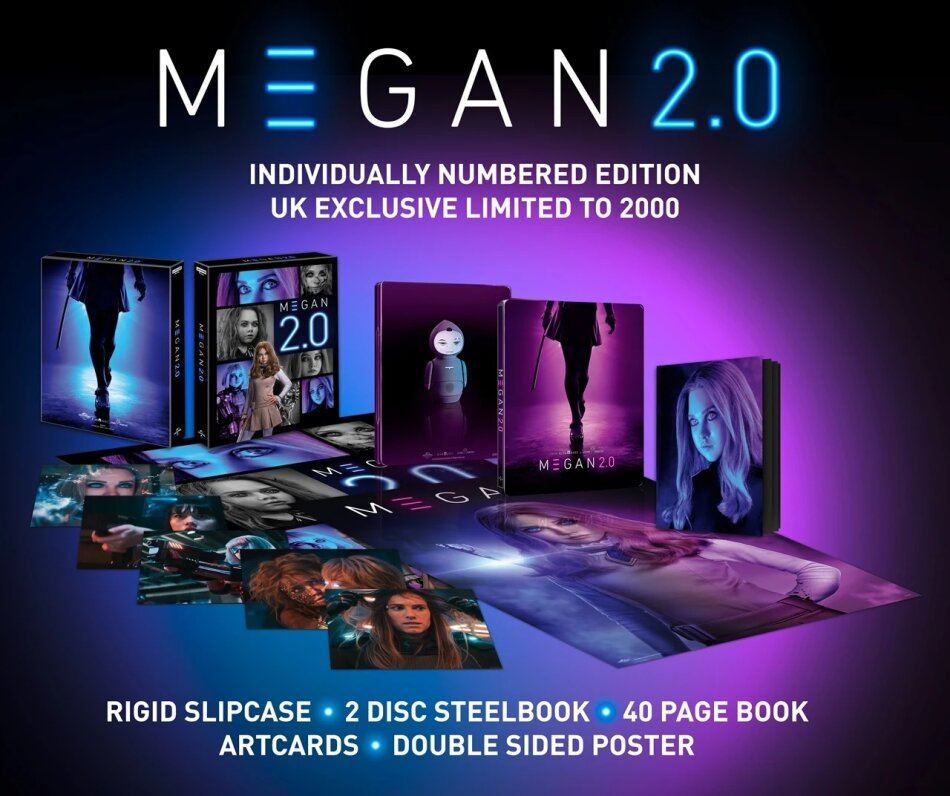 M3GAN 2.0 (2025) + Goodies, Édition Collector Limitée, Steelbook, 4K Ultra HD + Blu-ray
