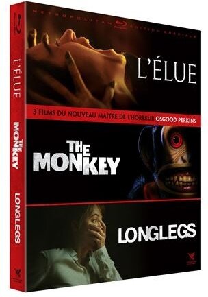 L'Élue / The Monkey / Longlegs - 3 films du nouveau maître de l'horreur Osgood Perkins 3 Blu-ray