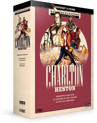 Charlton Heston - Horizons lointains / Le sorcier du Rio Grande / Le fils de Géronimo Western de Légende, 3 DVD