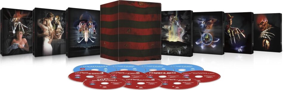 A Nightmare On Elm Street - 7 Movie-Collection Steelbook, 7 4K Ultra HDs + 4 Blu-ray