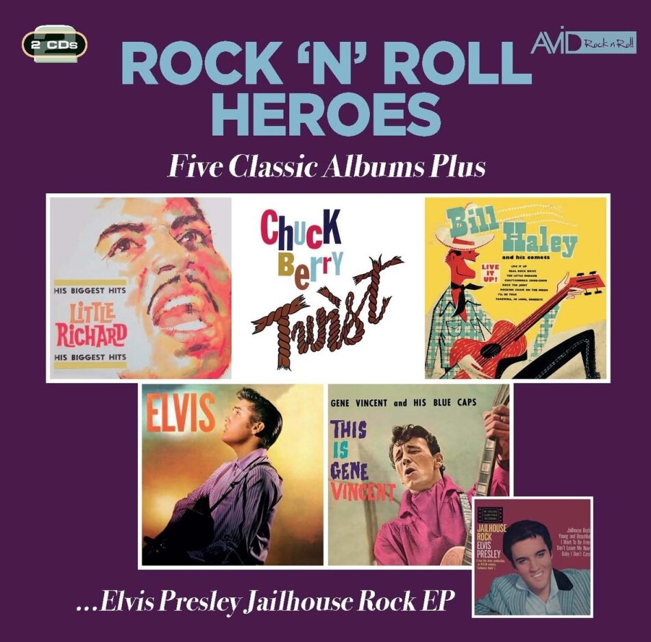 Little Richard, Chuck Berry & Bill & His Haley - Rock N Roll Heroes - Five Classic Albums Plus 2 CDs
