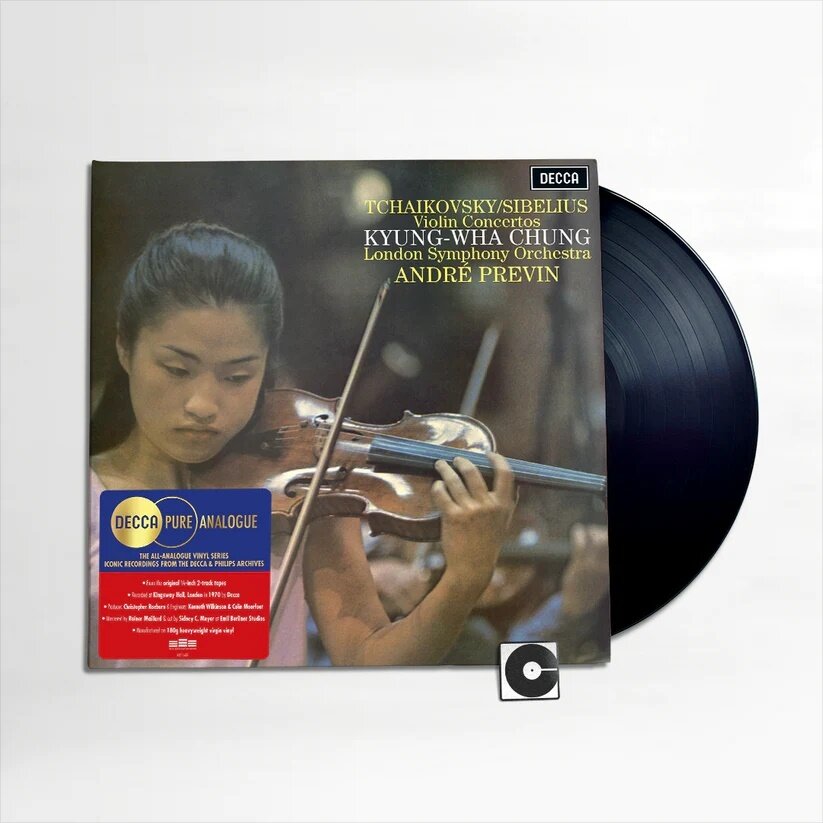 Peter Iljitsch Tschaikowsky (1840-1893), Jean Sibelius (1865-1957), André Previn (*1929-2019), Kyung Wha Chung & London Symphony Orchestra - Tchaikovsky/Sibelius - Violinkonzerte Decca Pure Analogue, LP