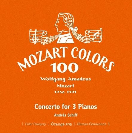 Wolfgang Amadeus Mozart (1756-1791) & Andras Schiff - Mozart Colors 100 - Concerto For 3 Pianos - Color Category: Orange #05 - Human Connection Japan Edition