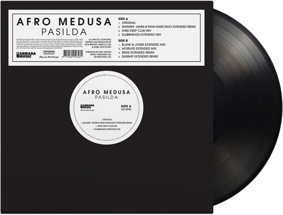 Afro Medusa - Pasilda 2026 Reissue, Music On Vinyl, 12" Maxi