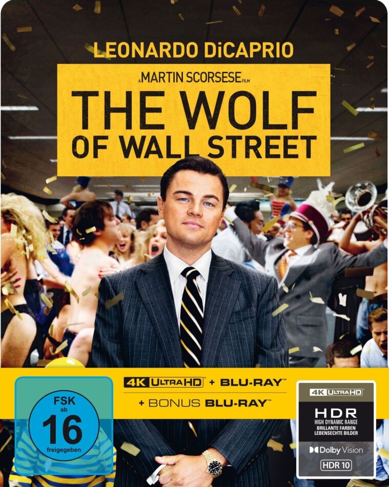 The Wolf of Wall Street (2013) Limited Edition, Steelbook, 4K Ultra HD + 2 Blu-rays