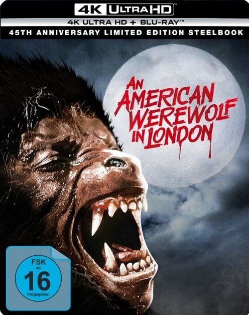 American Werewolf (1981) 45th Anniversary Edition, Limited Edition, Steelbook, 4K Ultra HD + Blu-ray