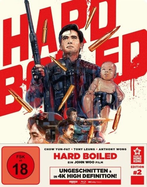 Hard-Boiled (1992) Made in Hong Kong Edition, Limited Edition, Steelbook, Uncut, 4K Ultra HD + 2 Blu-rays