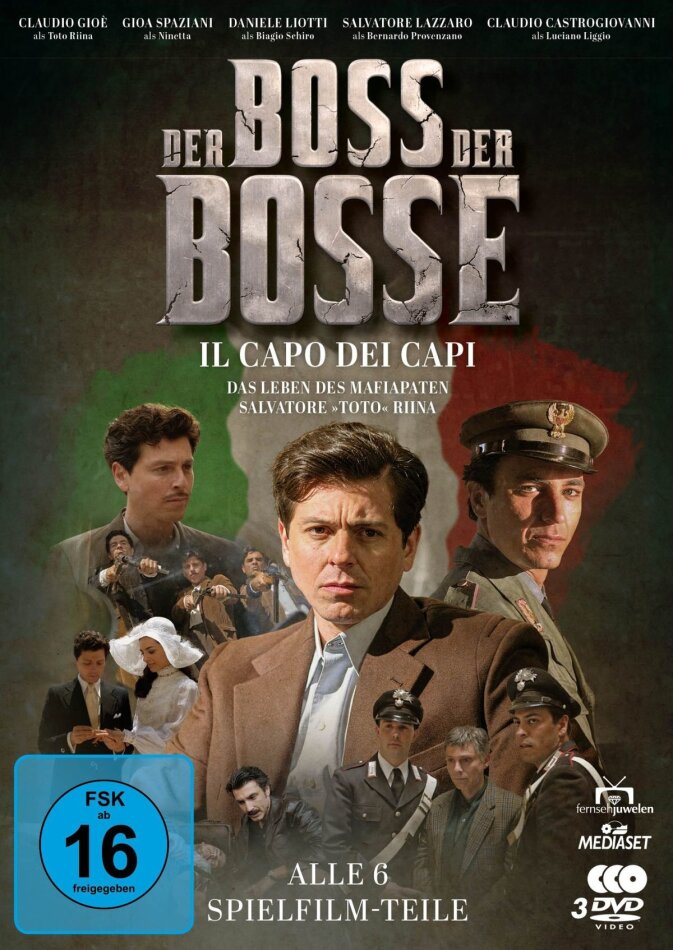 Der Boss der Bosse - Das Leben des Mafiapaten Salvatore „Toto“ Riina - Alle 6 Teile 3 DVDs