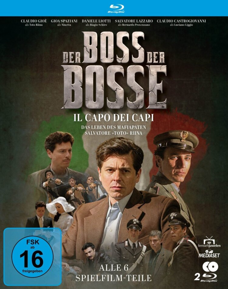 Der Boss der Bosse - Das Leben des Mafiapaten Salvatore „Toto“ Riina - Alle 6 Teile 2 Blu-rays