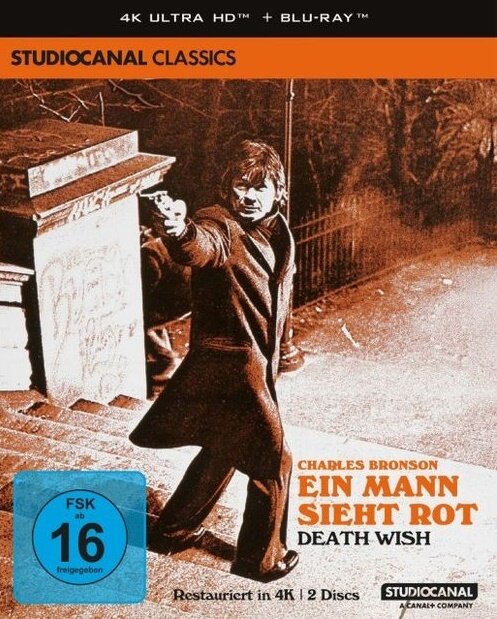 Ein Mann sieht rot (1974) Edizione Restaurata, 4K Ultra HD + Blu-ray